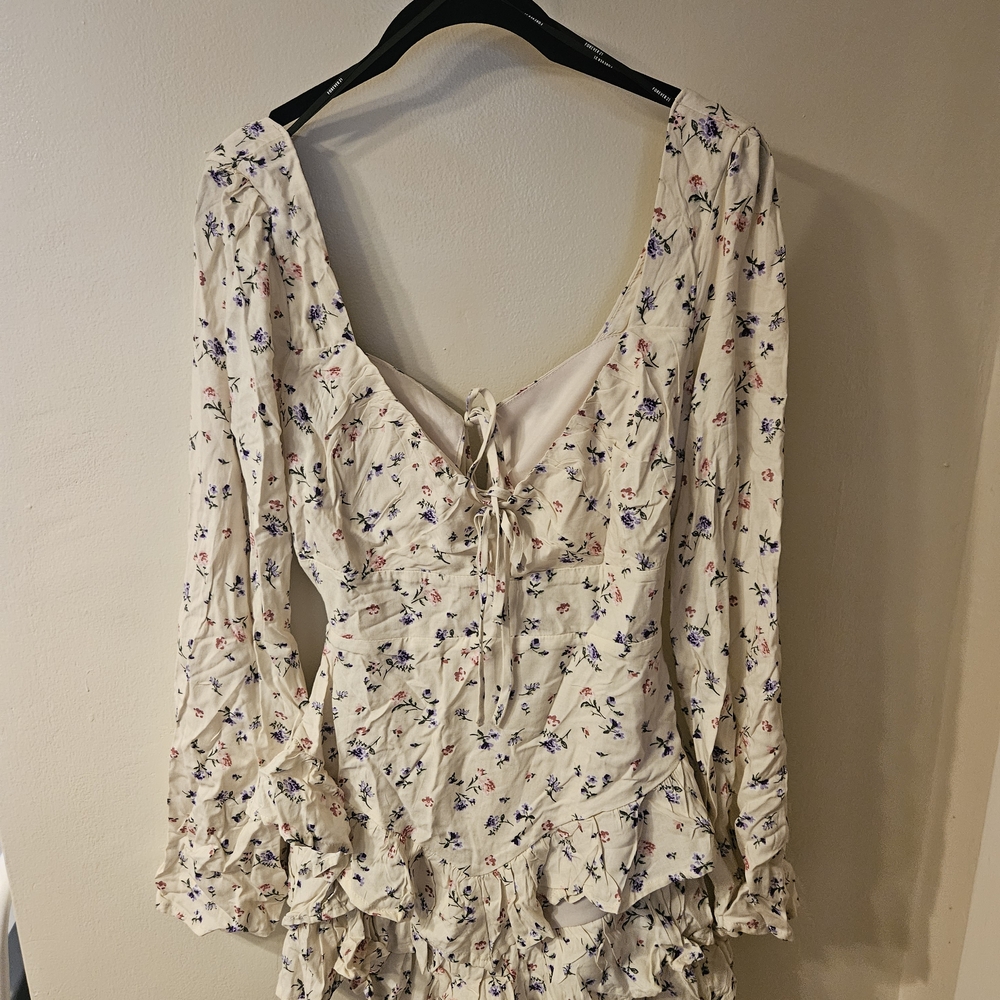 Forever 21 Cream Multi Mini Dress